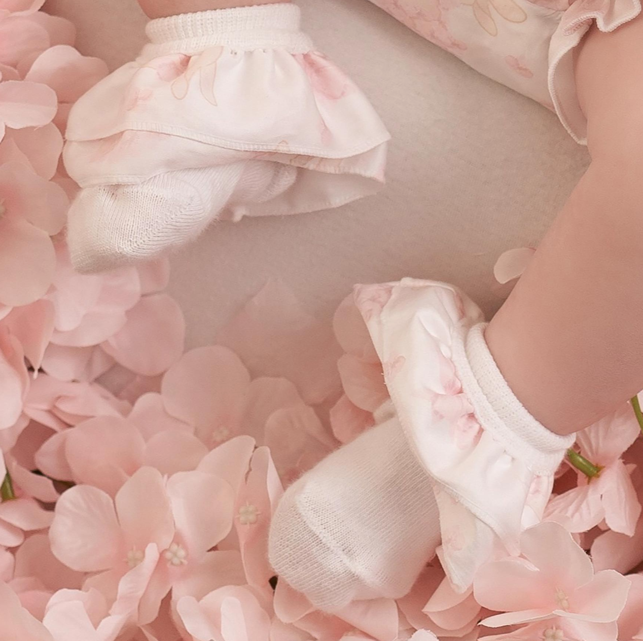 Little A Baby Girls Pink Seersucker Frill Ankle Socks Annabell