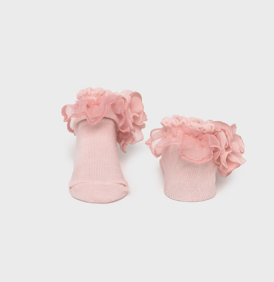 Mayoral Baby Girks Pink Frill Headband & Sock Set 9869