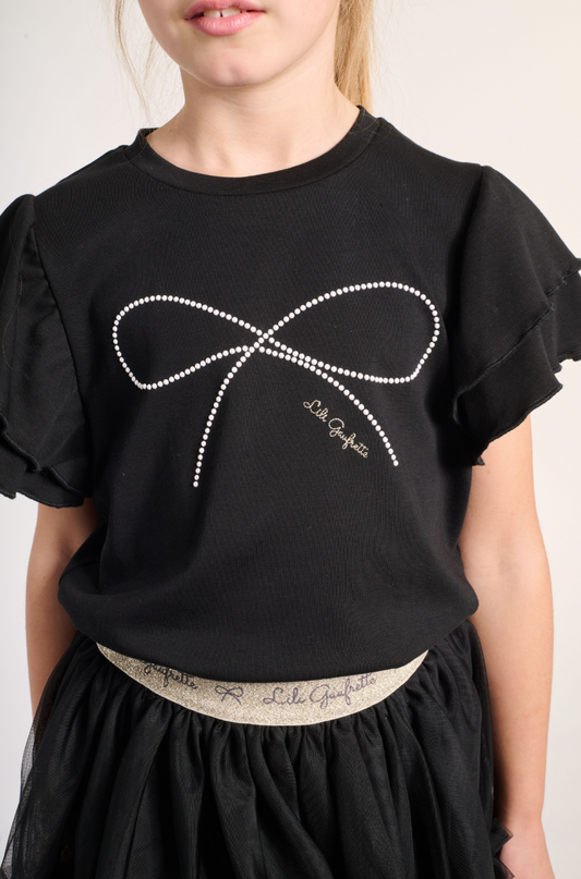 Lili Gaufrette Girls Black Tulle Skirt Set GD308 GK303