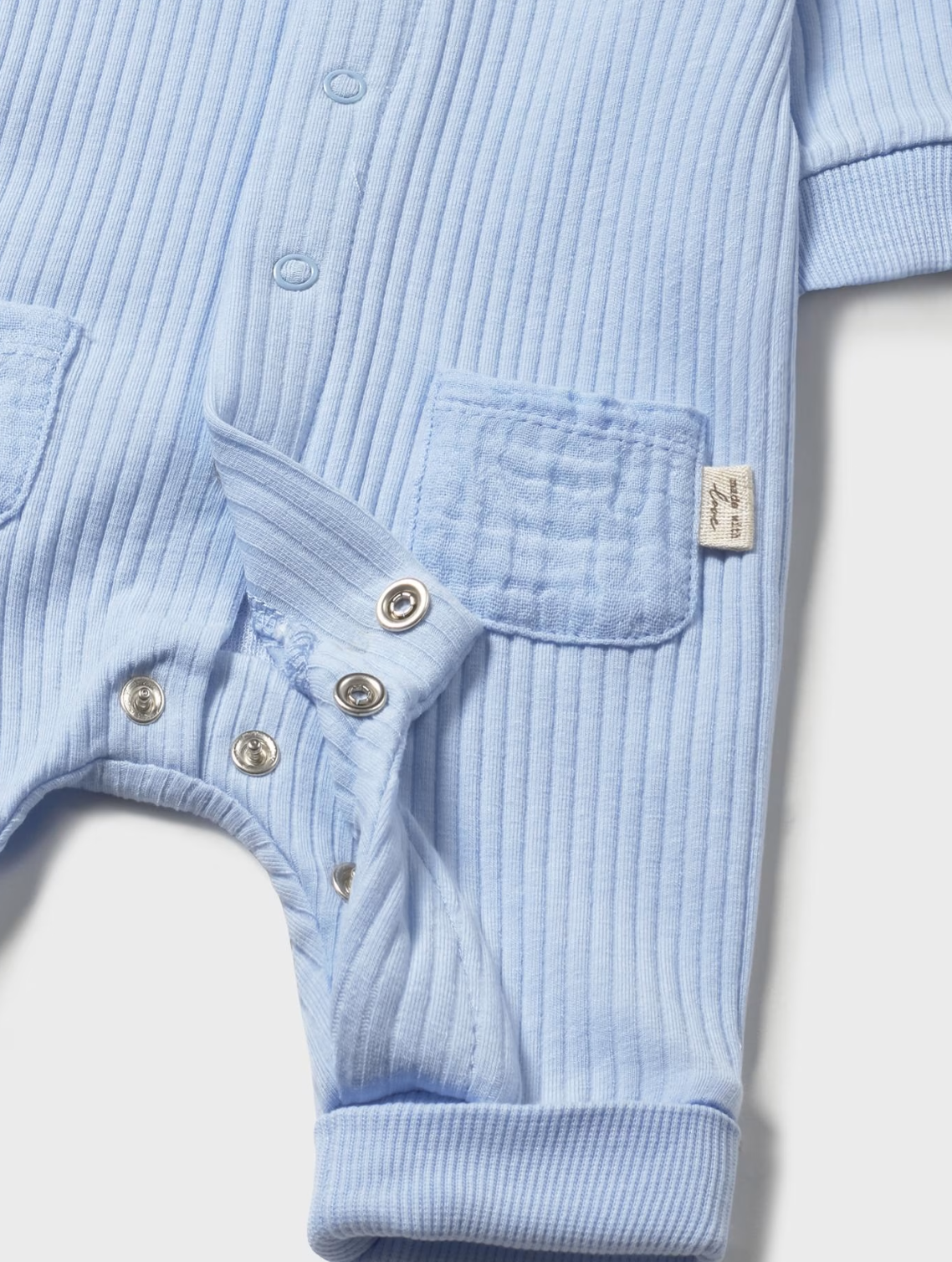 Mayoral Baby Boy Blue Ribbed Bear Onsie 1797