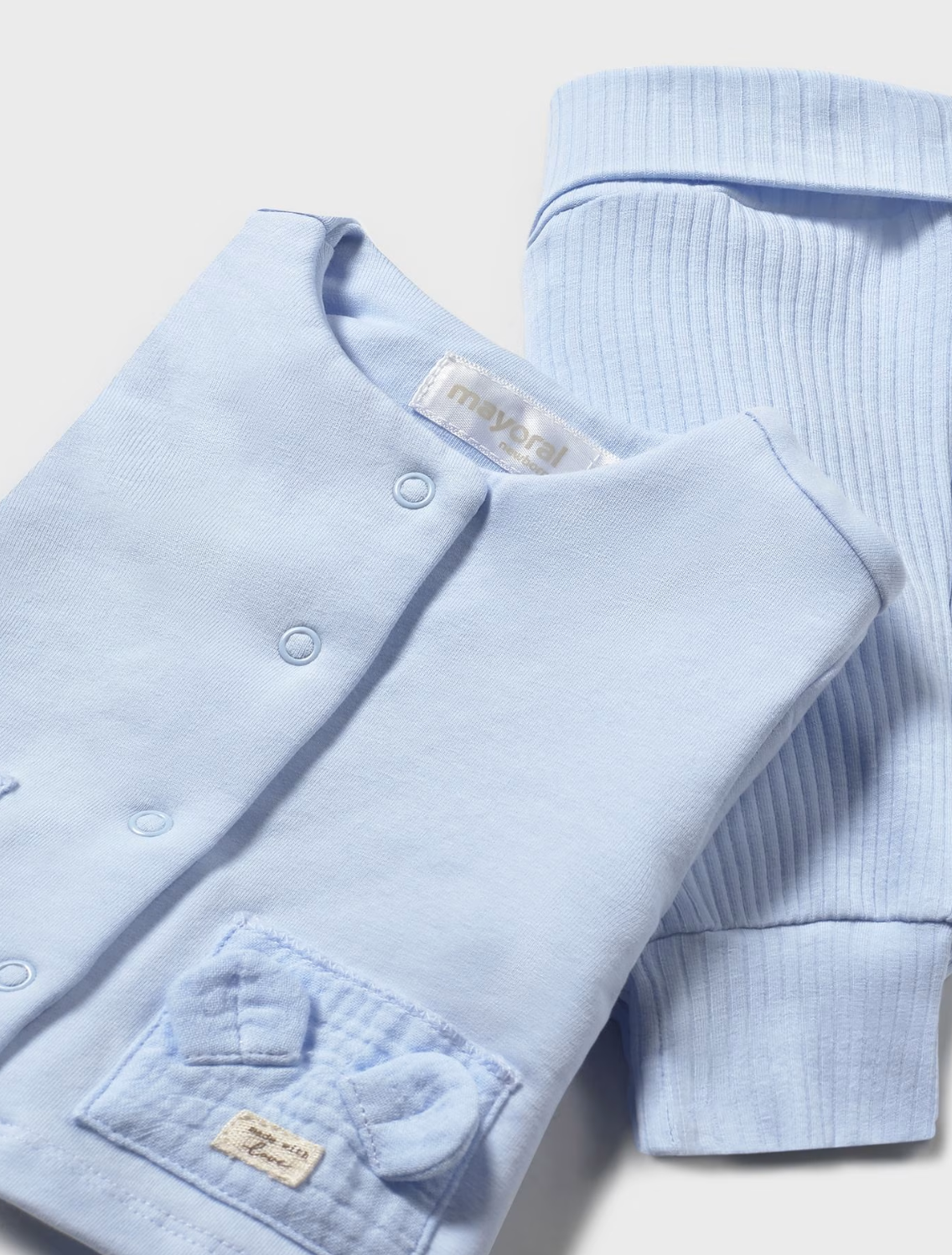 Mayoral Baby Boy Blue Ribbed Three Piece Tracksuit 1877