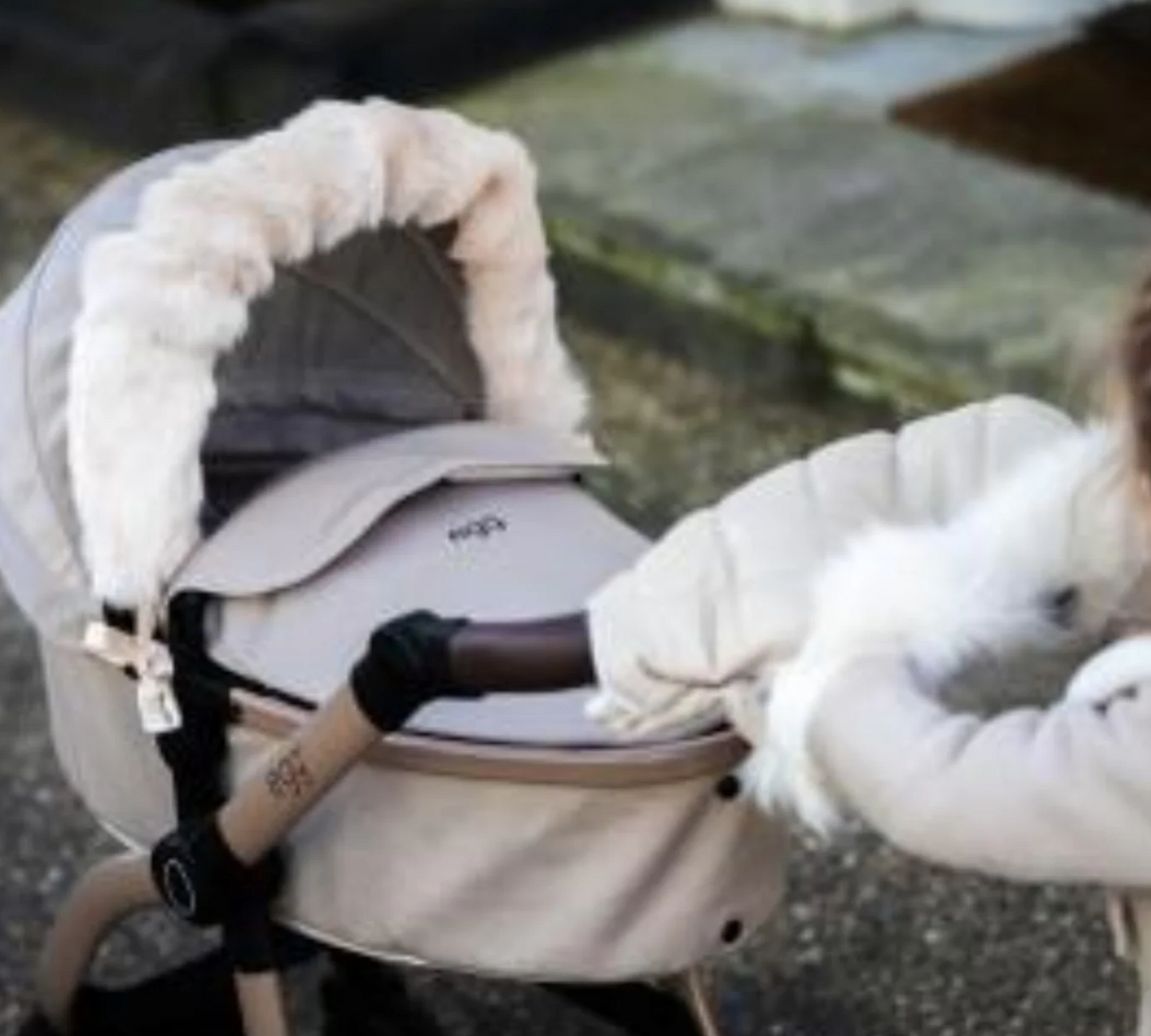 Roma Egg Beige Dolls Pram Fur Accessory Pack