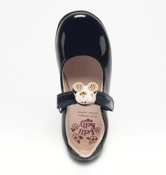 Lelli Kelly Navy Patent Princess School Shoe Ella
