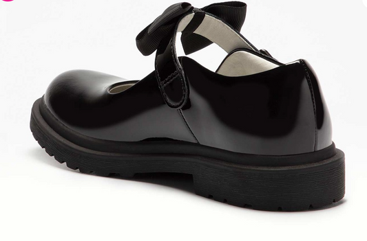 Lelli Kelly Black Patent Bow School Shoes Jessie
