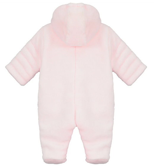 Emile Et Rose Pink Fleece Bunny Pramsuit Alison