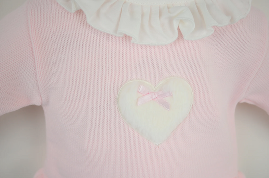 Pex Baby Girl Pink Knitted Trouser Set Cecily