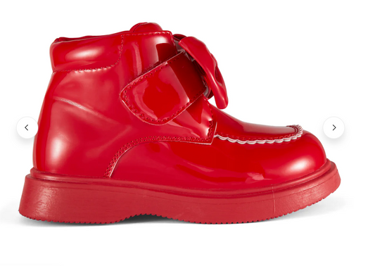 Little A Red Bow Patent Boot Bowe
