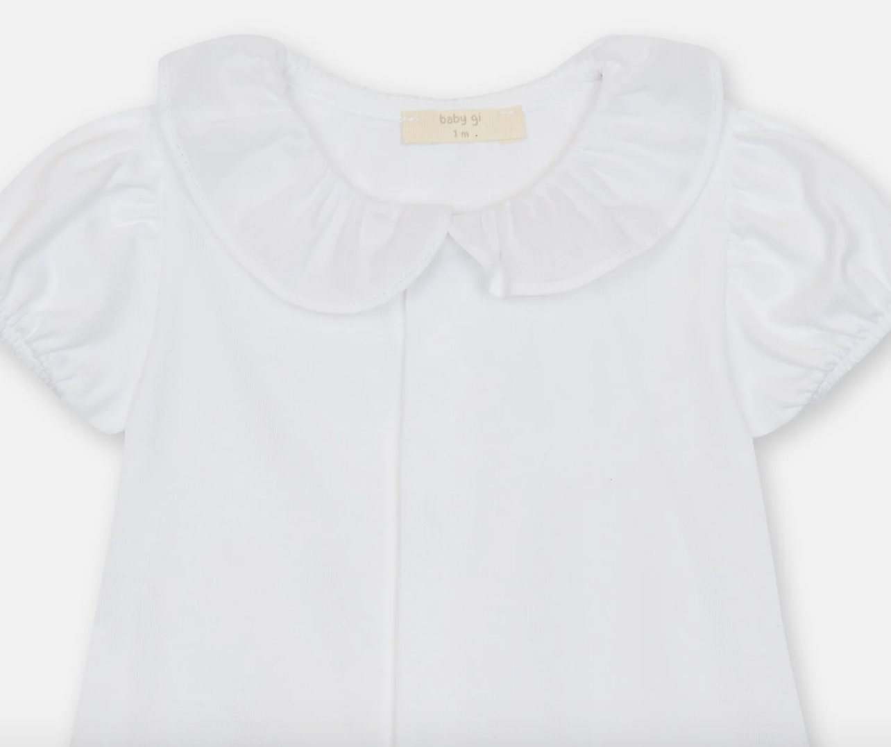 Baby Gi Girls White Butterfly Romper BT46G