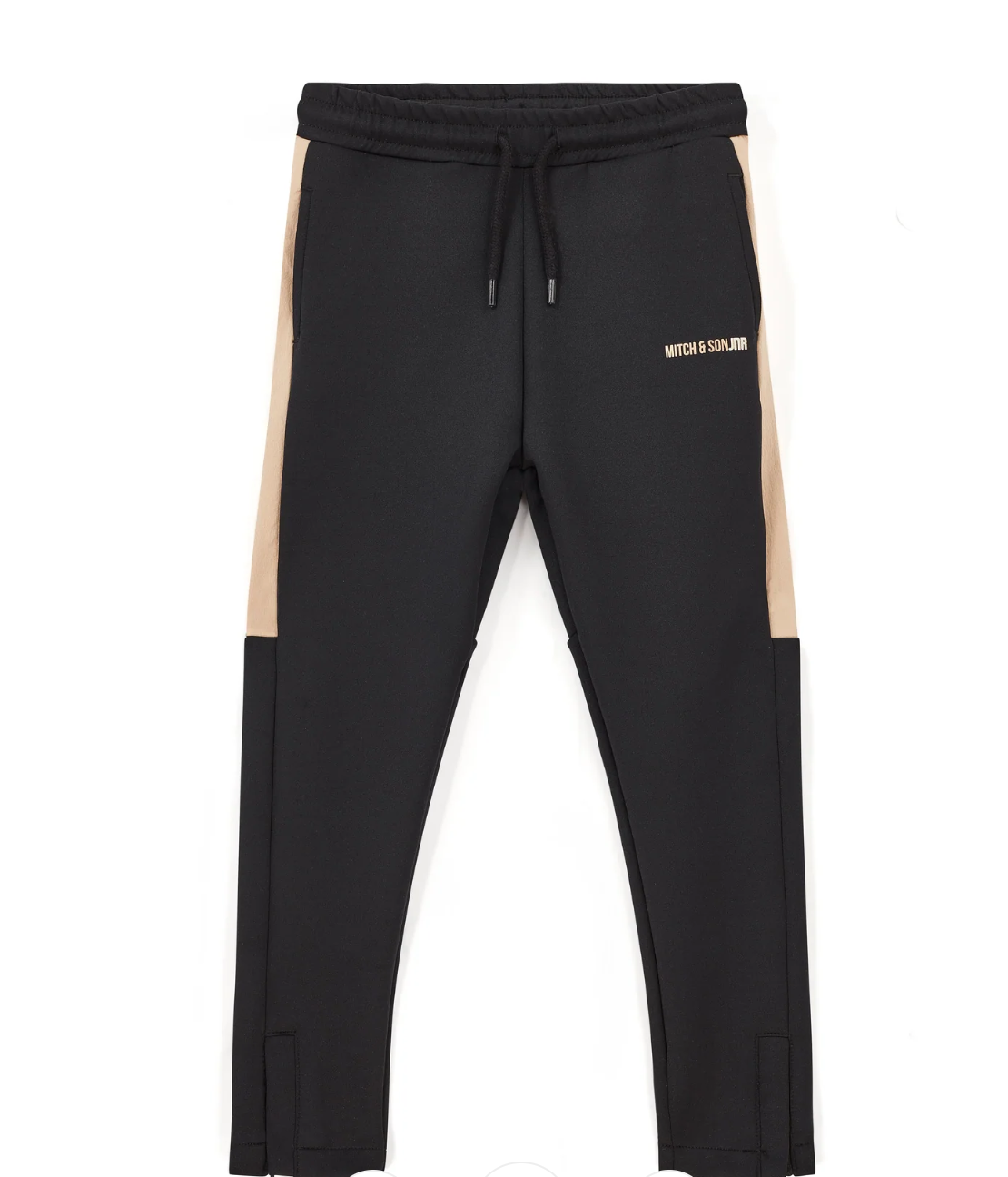 Mitch & Son Black & Beige Contrast Zipper Tracksuit Lucas