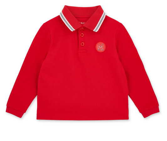 PRE ORDER Mitch & Son Red Long Sleeve Polo Timmy