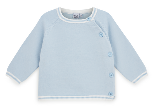 PRE ORDER Mitch & Son Mini Blue Knitted Trouser Set Zion