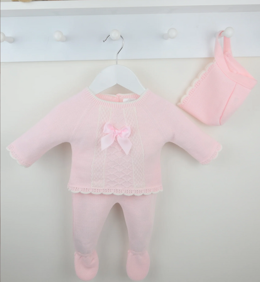PRE ORDER Pex Girls Pink Knitted Set & Hat Tilda