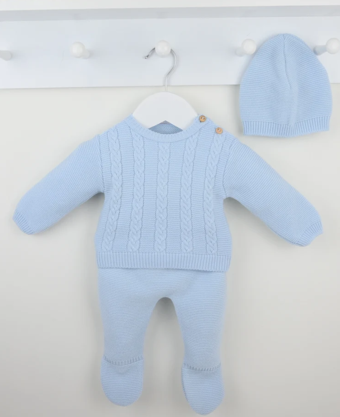 Pex Boys Blue Knitted Set & Hat Set Marcus