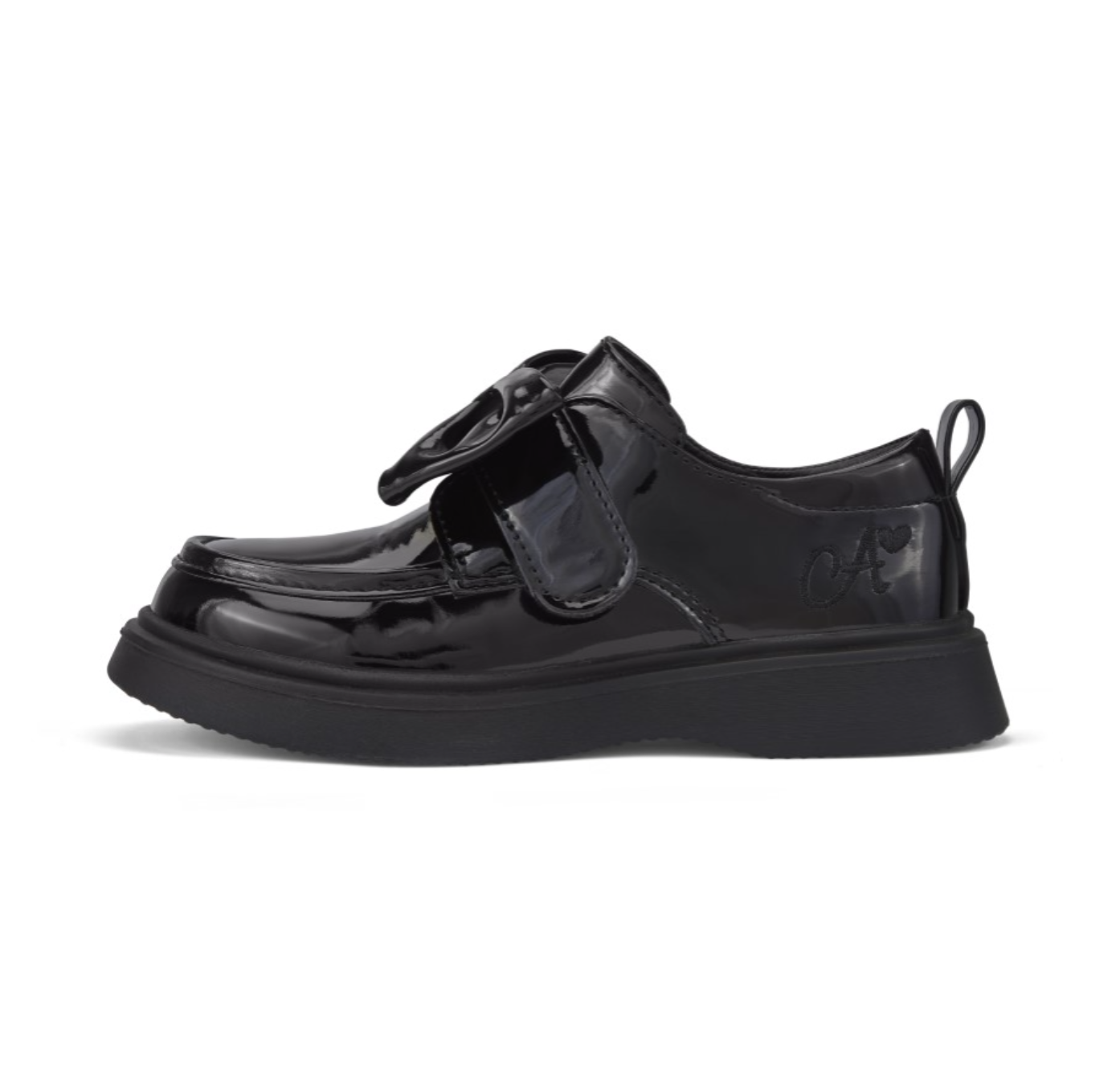 ADee Black Patent Back To School Shoe Mary Bow