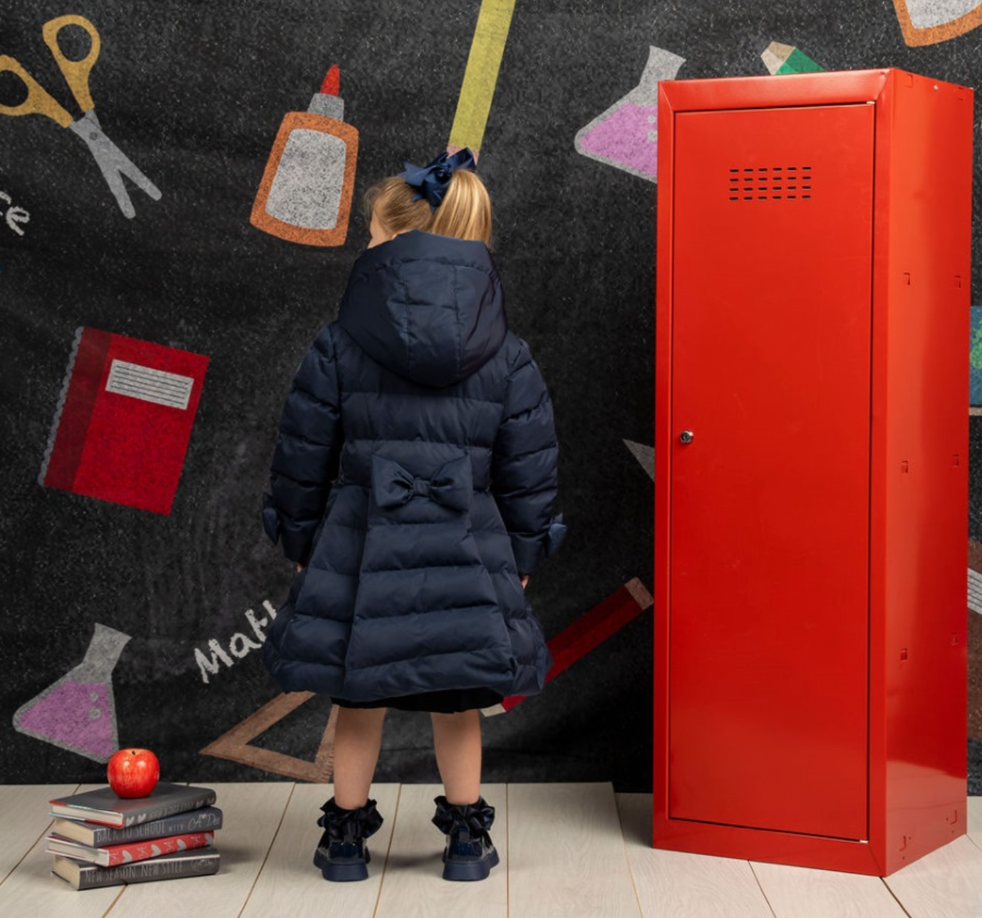 ADee Back To School Navy Long Jacket Joyce