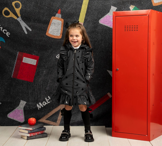ADee Back To School Black Raincoat Stella