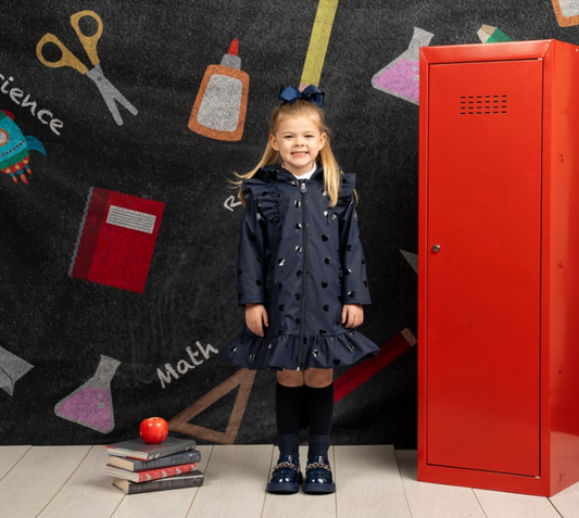 ADee Back To School Navy Raincoat Stella