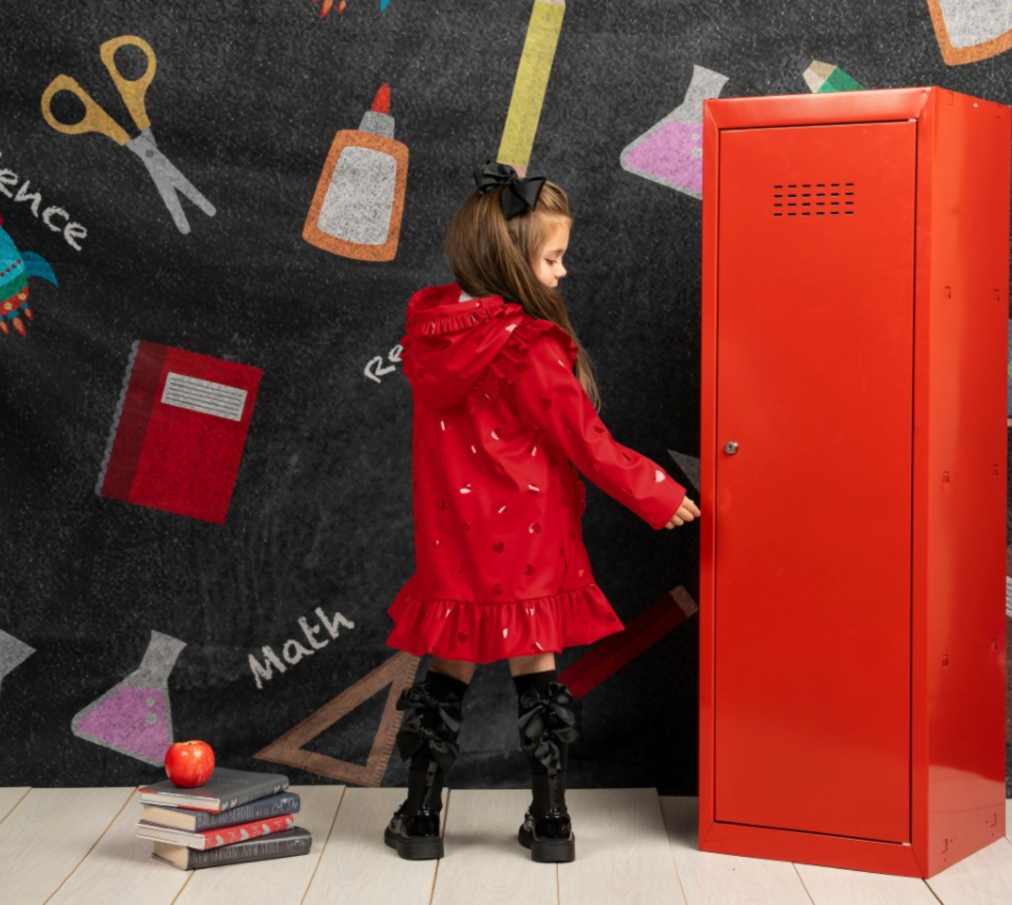 ADee Back To School Red Raincoat Stella