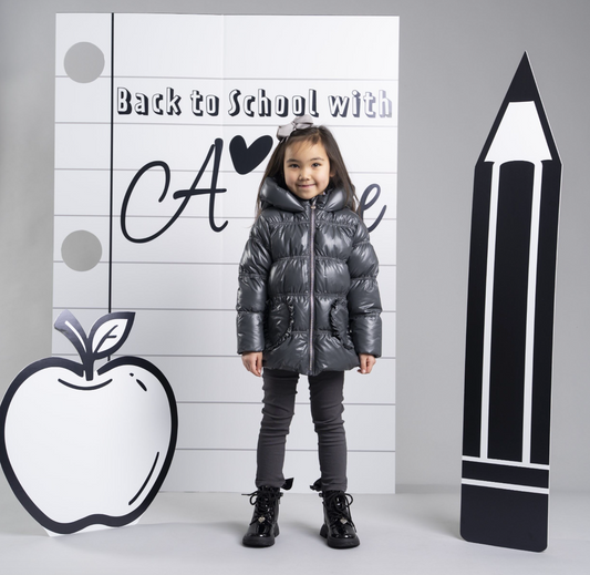 PRE ORDER ADee Girls Grey Short Heart Jacket Luna