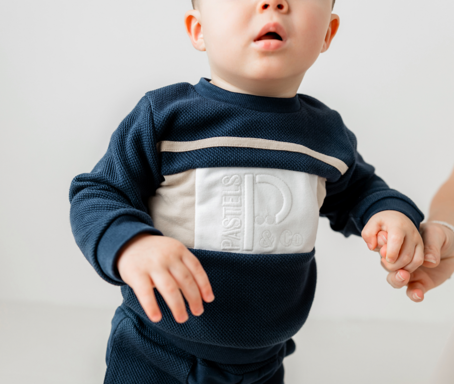 PRE ORDER Pastels & Co Boys Navy & Beige Tracksuit Adam