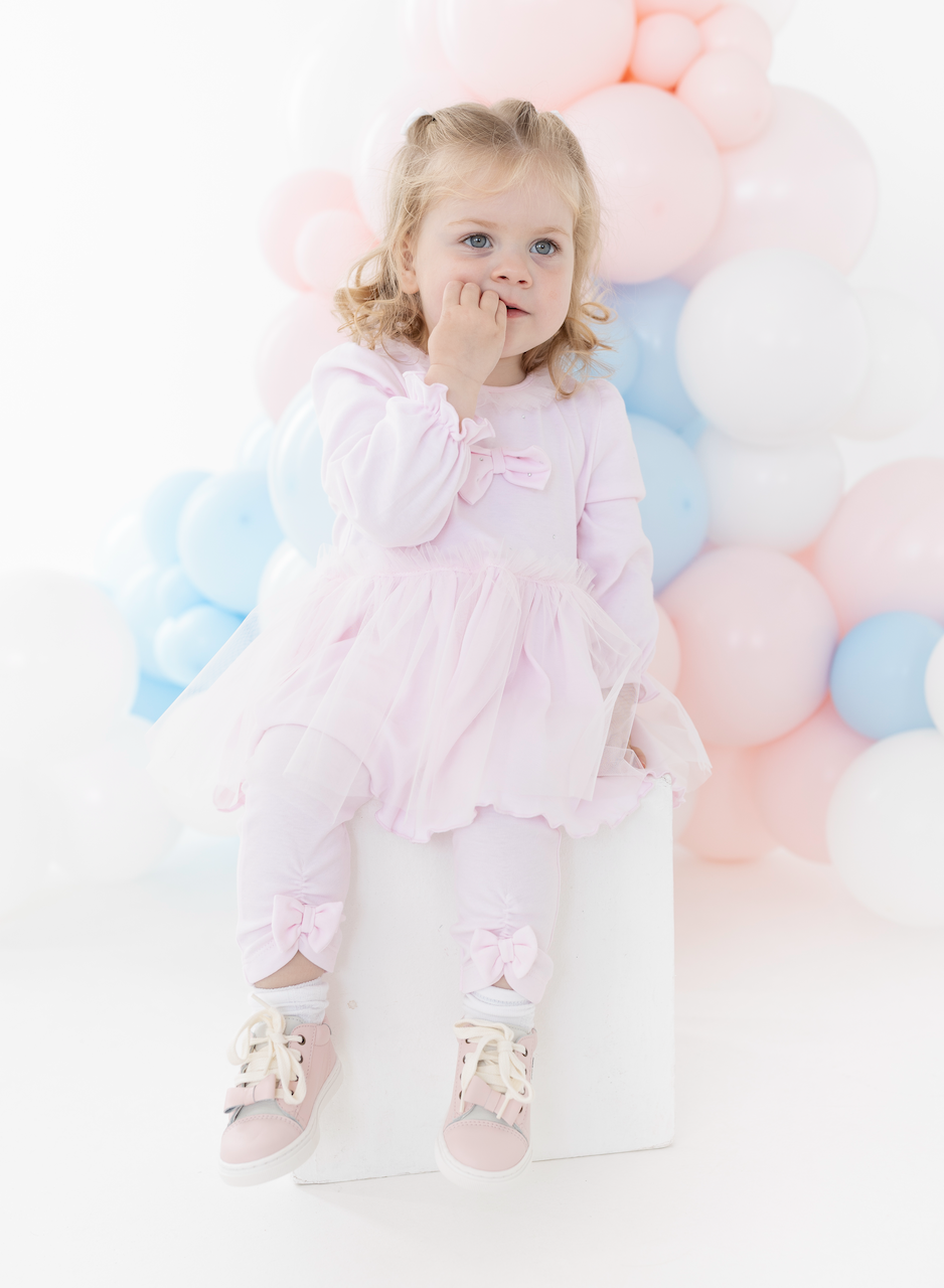 Blues Baby Girls Pink Tulle Tunic & Legging Set BB3202