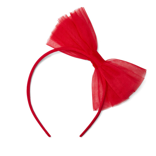 ADee Red Tulle Bow Hairband Lennon