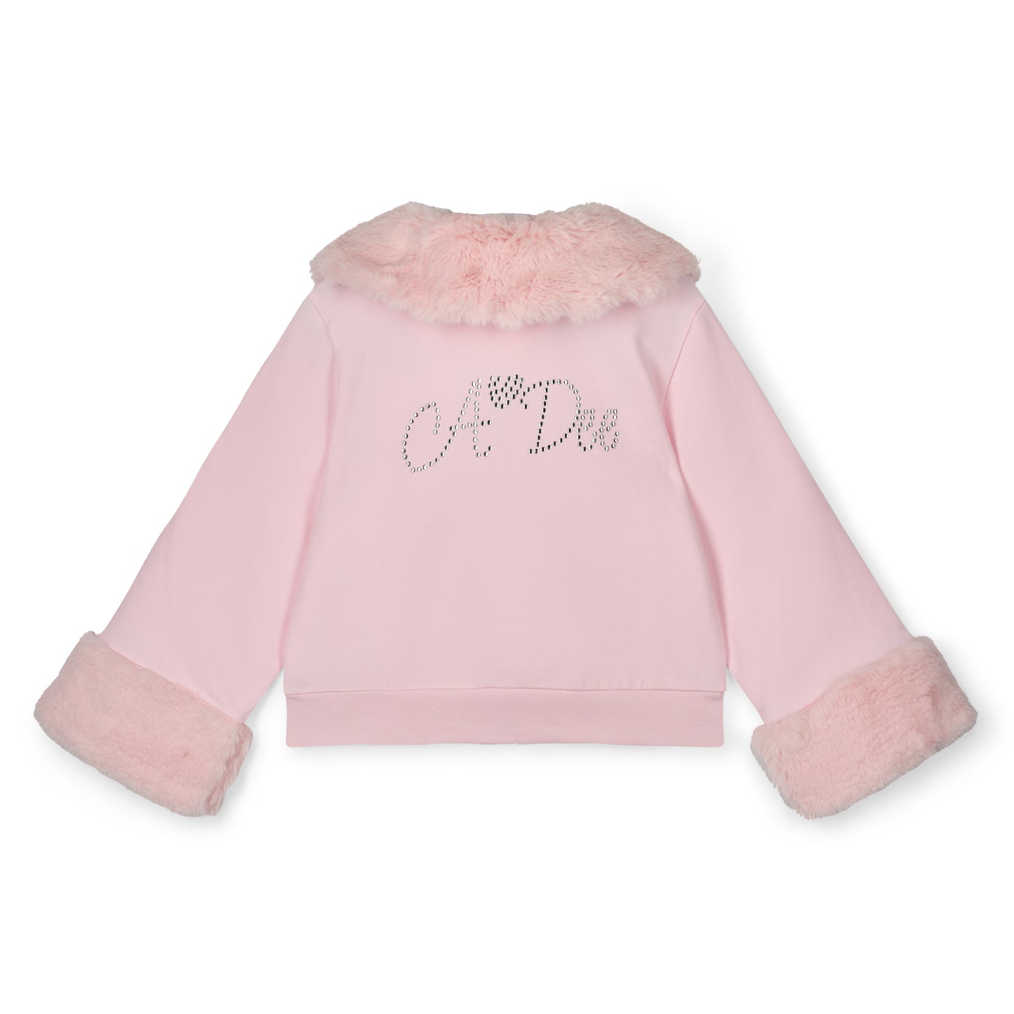 PRE ORDER ADee Girls Pink Fur Trim Bomber Audrey