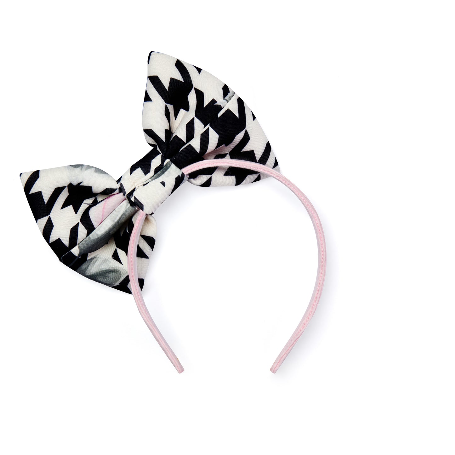 PRE ORDER ADee Girls Black Printed Bow Headband Allie