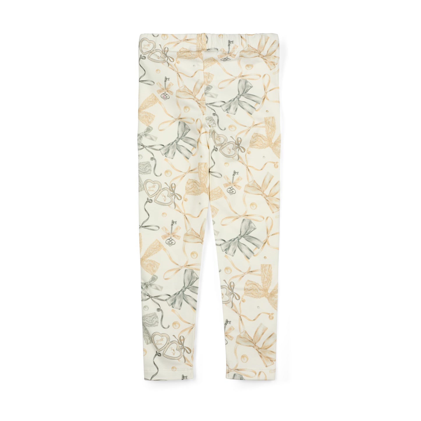 PRE ORDER ADee Girls White Bow Print Frill Legging Set Blake