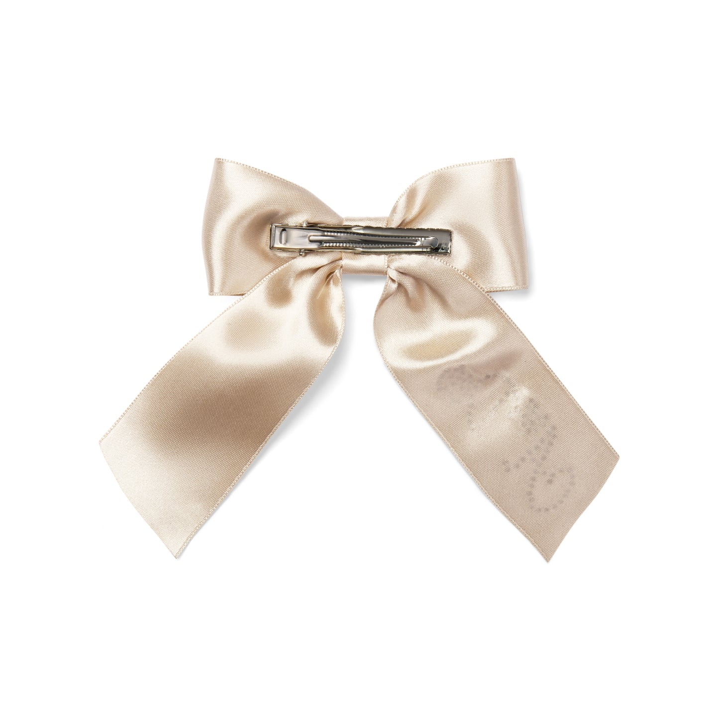 PRE ORDER ADee Girls Beige Satin Bow Hairclip Ariah