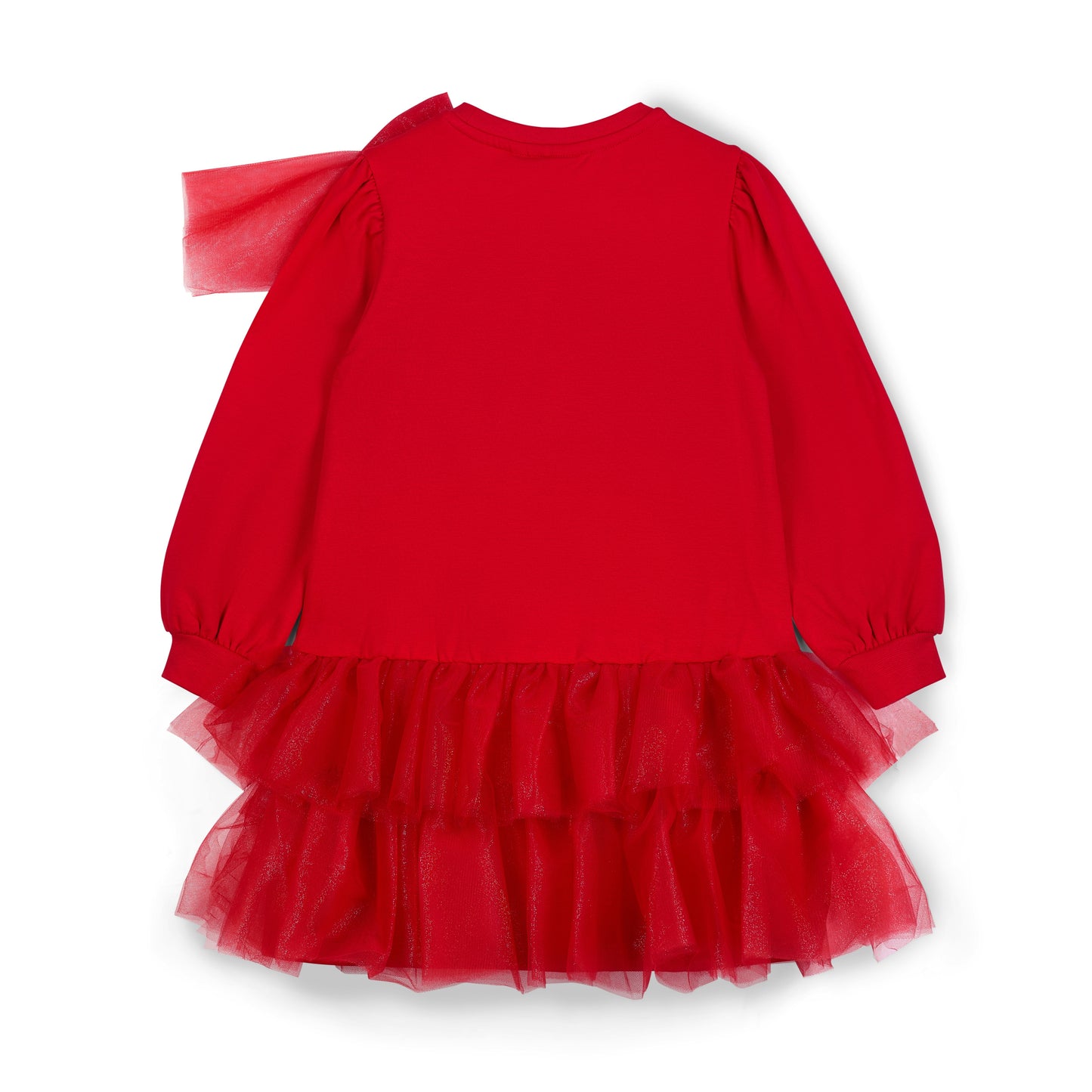 PRE ORDER ADee Girls Red Tulle Bow Dress Brandy