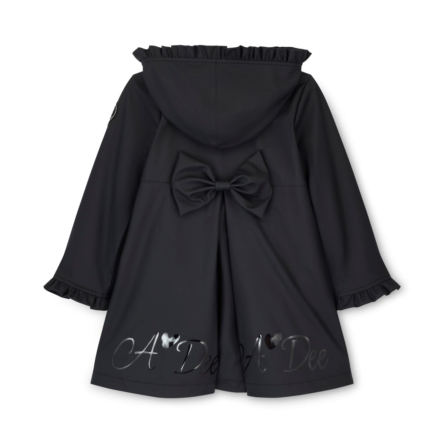 PRE ORDER ADee Girls Black Bow Raincoat Nova