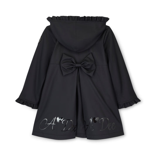 PRE ORDER ADee Girls Black Bow Raincoat Nova