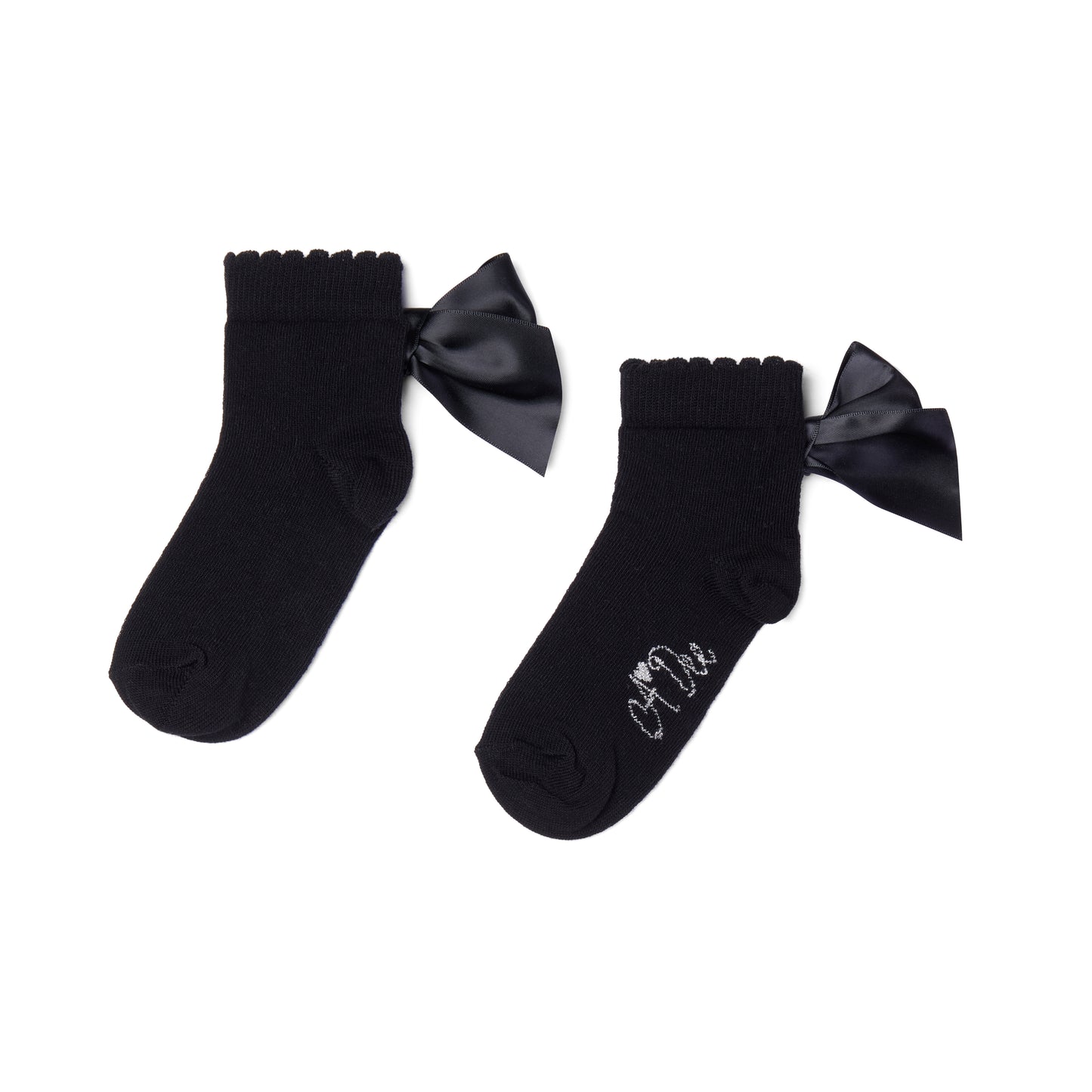 PRE ORDER ADee Girls Black Bow Ankle Sock Cara