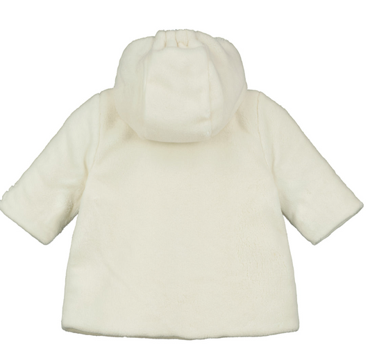 Emile Et Rose Baby Unisex Cream Fleece Bear Jacket Axel image 1