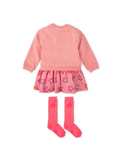 Agatha Ruiz de la Prada Peach Flower Dress & Socks 8288