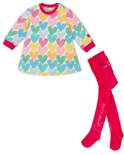 Agatha Ruiz de la Prada Multicolor Heart Dress & Tights 8281