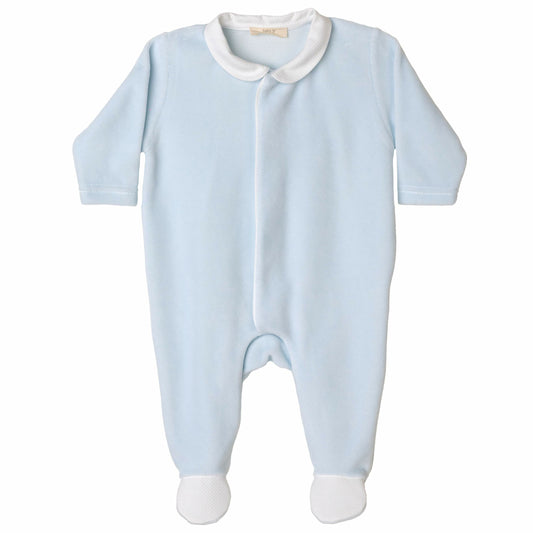 Baby Gi Blue Angel Wing Velour Babygrow winter AG530 image 1