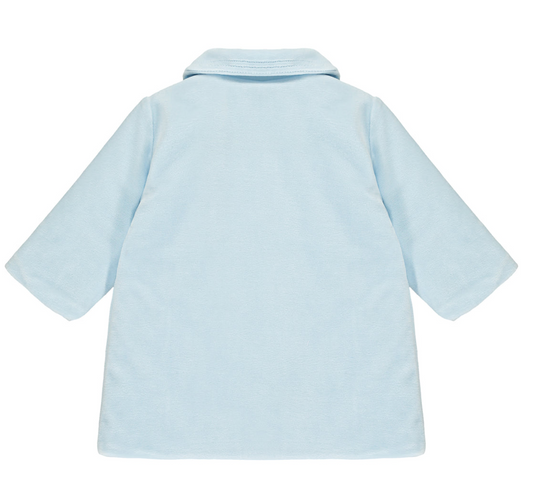Emile Et Rose Baby Boy Blue Velour Traditional Coat Conrad image 1