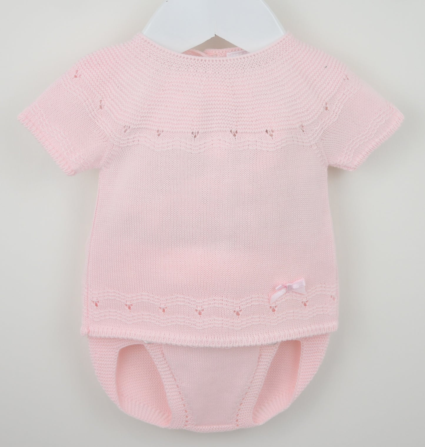 PEX Baby Girls Pink Knitted Pant Set Carey