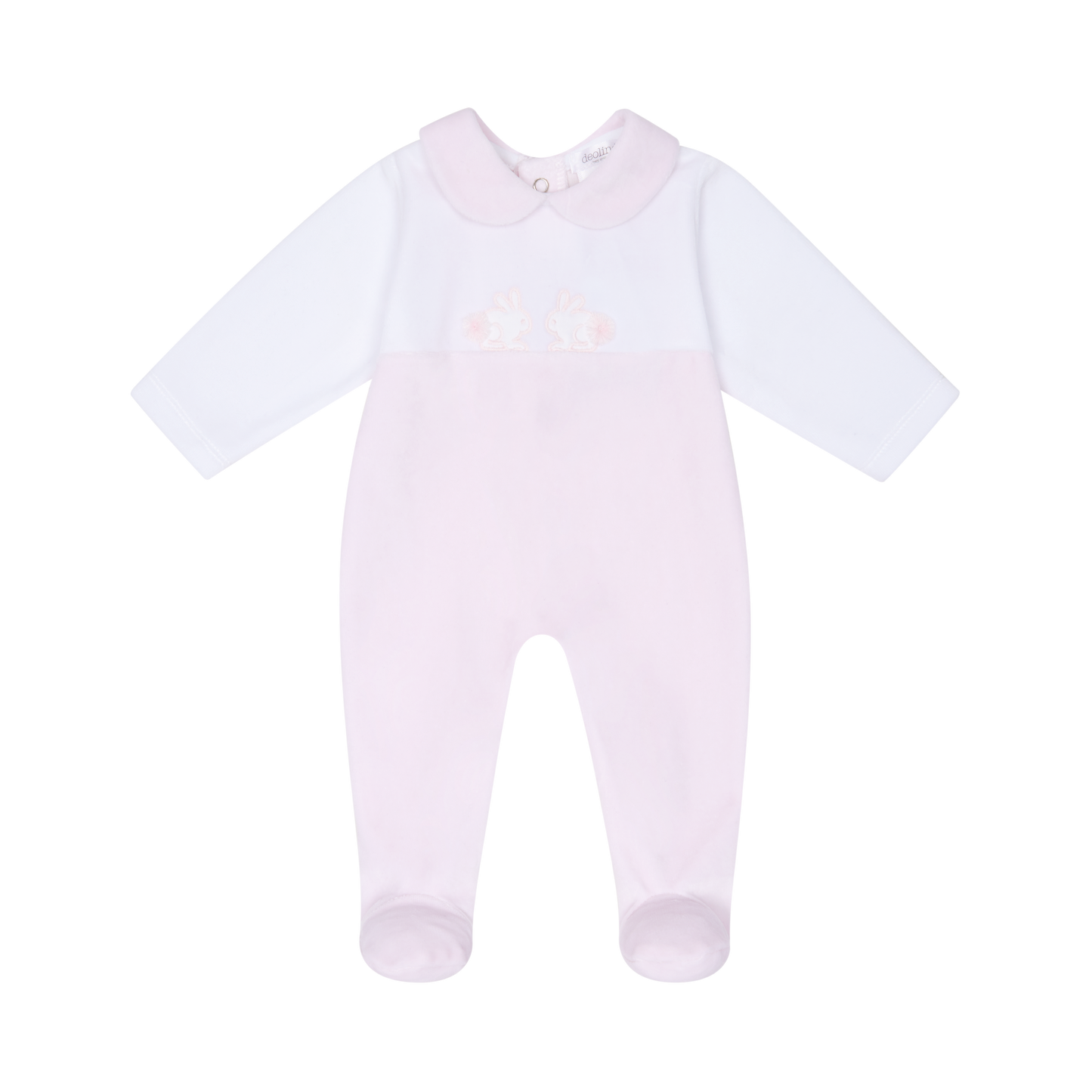 Deolinda Baby Girl Pink Velour Babygrow 25129
