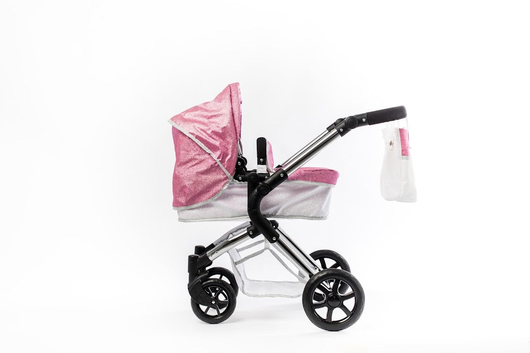 Roma 2-in-1 Pink Glitter Dolls Pram - Stephanie image 4