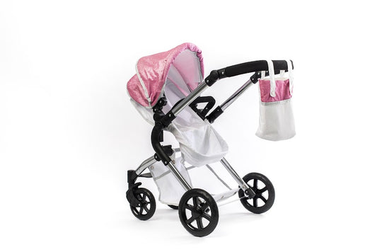 Roma 2-in-1 Pink Glitter Dolls Pram - Stephanie image 1