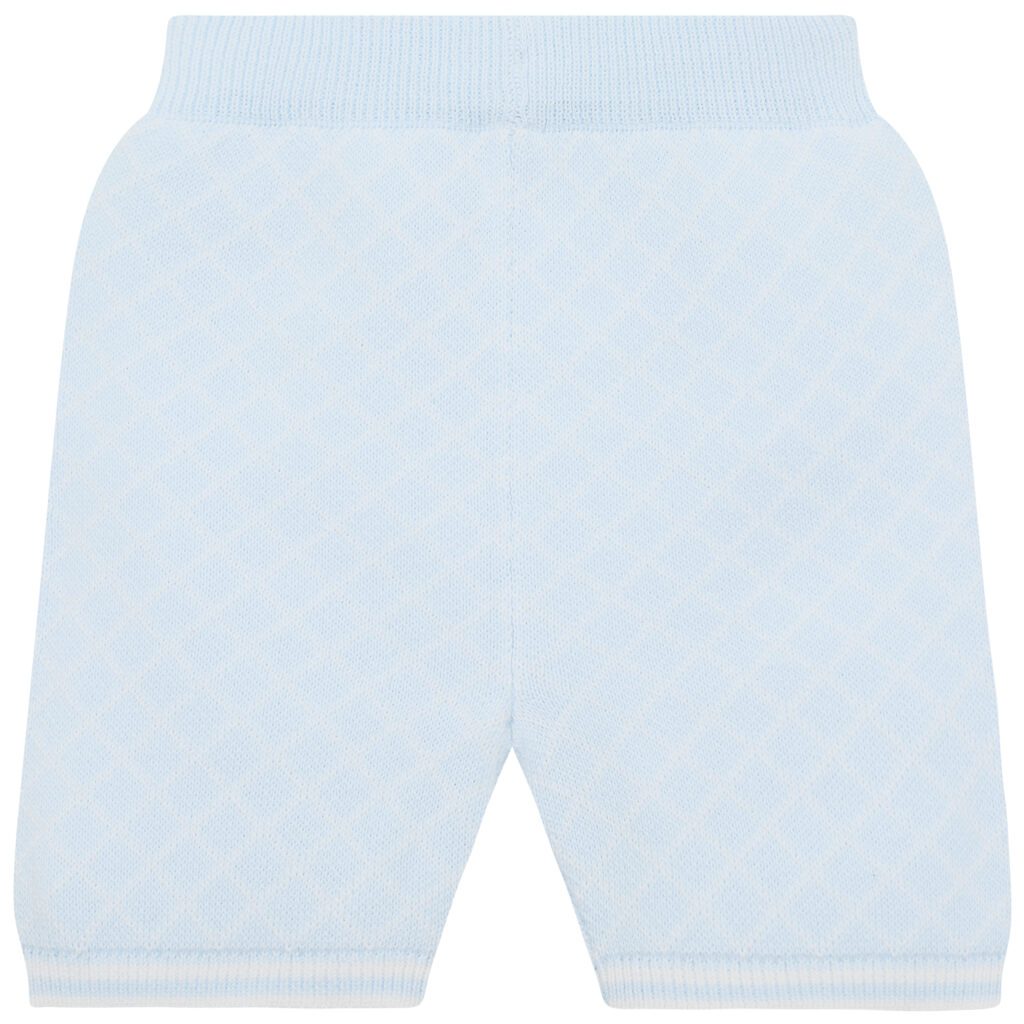 Emilie Et Rose Boys Blue Knitted Short Set Lennox