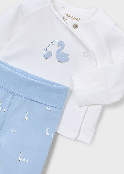 Mayoral Baby Boy Blue Printed Three Piece Gift Set 1506