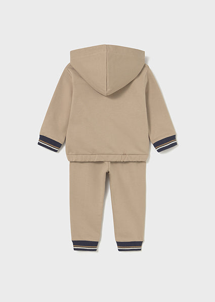Mayoral Baby Boy Beige Hooded Tracksuit 2839