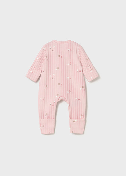 Mayoral Baby Girl Pink Printed Zip Up Onesie 2730