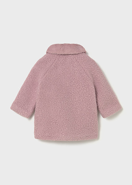 Mayoral Baby Girls Pink Shearling Fur Coat 2432