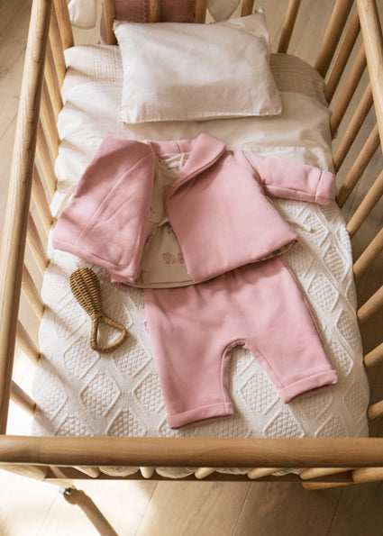 Mayoral Baby Girl Dusty Pink Three Piece Trouser Set 2561