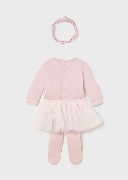 Mayoral Baby Girl Pink Bodysuit with Tutu Set 2810